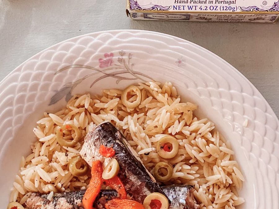 Risoni al burro with Santo Amaro Sardines in Olive Oil