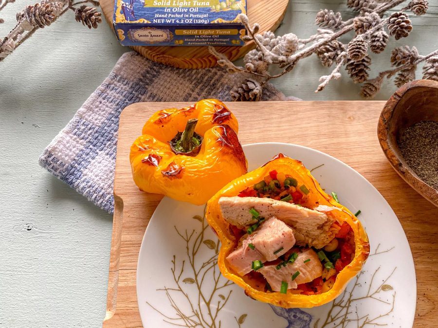 Stuffed peppers with Santo Amaro Tuna and vegetables
