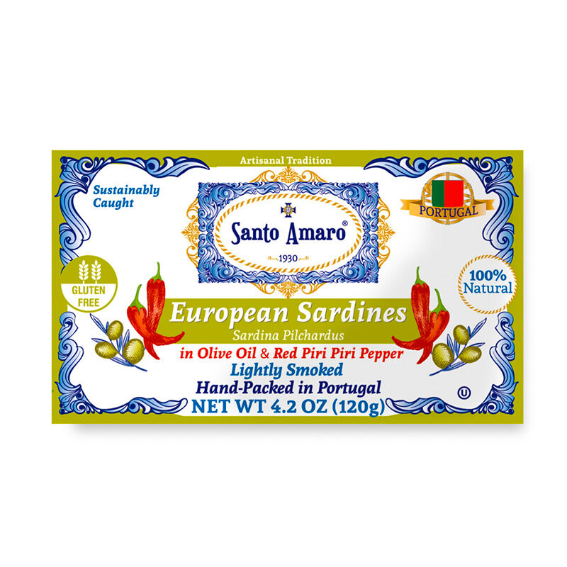 European Sardines in Red Piri Piri Pepper