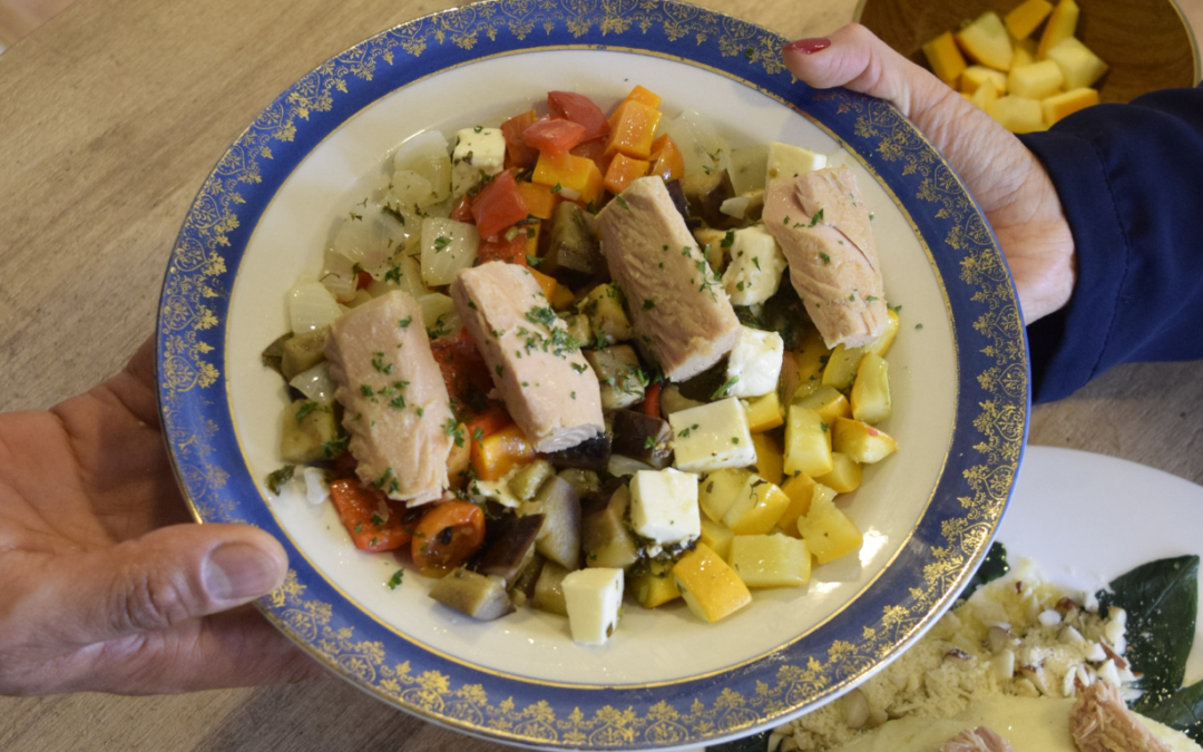 Tuna Fillets & Roasted Mediterranean-style Vegetables